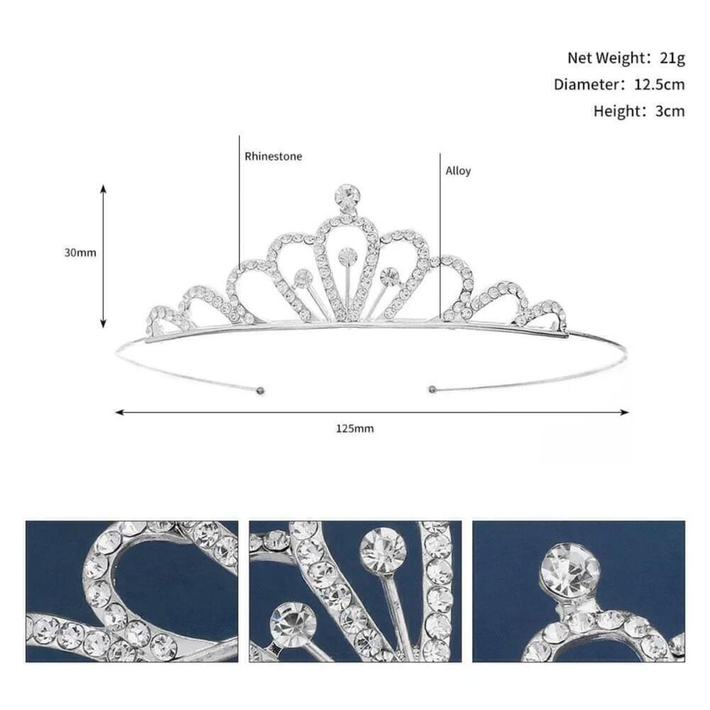 Princess Style Rhinestone Crown - Picture 4 of 4